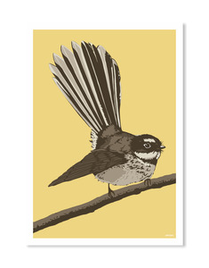 Products: Fantail Yellow Art Print
