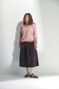 Standard Issue V Neck Slouchy Jumper Coral