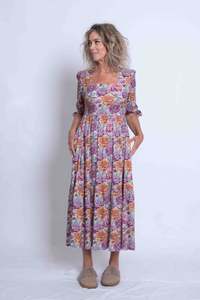 Sheryl May Purple Peony Arabella Dress