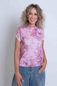 Sheryl May Antique Floral Print Tee