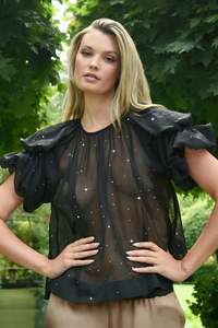 Trelise Copper: Trelise Cooper Pop Off Top Black