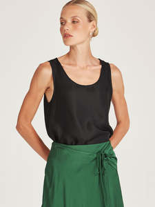 Caroline Sills Addy Long Tank Black