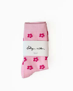 Kathryn Wilson: Kathryn Wilson Pink Magenta Petal Socks