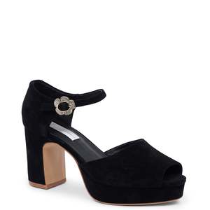 Kathryn Wilson: Kathryn Wilson Polly Heel Black Suede