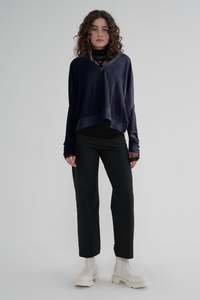 Knitwear: Taylor Merino Concave Sweater Regatta