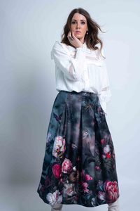 Designers 1: Sheryl May Sky Garden Pleat Skirt