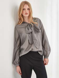 Caroline Sills Tie Neck Blouse