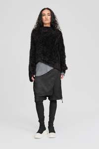 Taylor Sleeved Distort Shrug Black