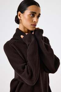 Knitwear: Garcia Polo Jumper Night Brown