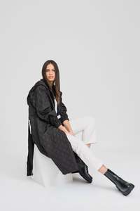 Taylor Textured Ascribe Raincoat Black