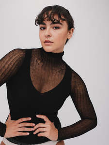 Standard Issue Cotton Tulle Skivvy Black