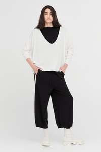 Taylor Cropt Contentment Pant Black/Ivory