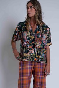 Sheryl May Fauvist Garden Garden Casual Shirt