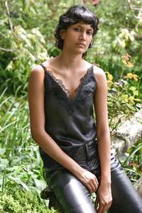 Tops: Cooper Treble Lace Cami Black