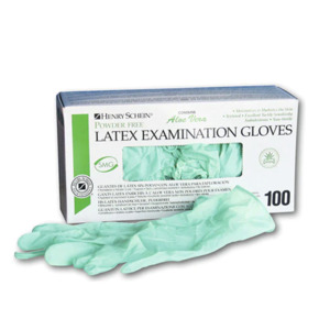 On Sale: Aloe Green Latex Gloves - Box of 100