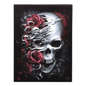 Canvas Plaque Skulls n Roses by Spiral Direct
