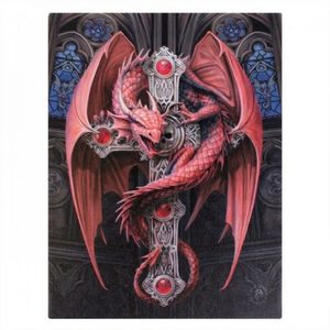 Small Gothic Guardian Canvas by Anne Stokes