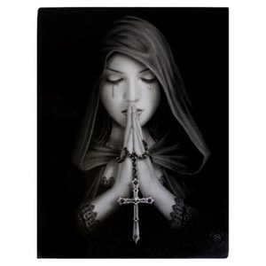 Products: Small Gothic Prayer Canvas by Anne Stokes