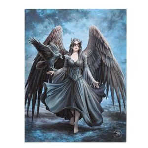 Small Raven Canvas by Anne Stokes