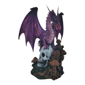 Purple Dragon On Skull