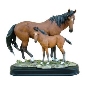 Products: Horse with Foal Light Brown