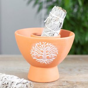 Smudge Bowl Terracotta Tree Of Life Natural