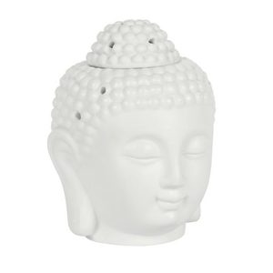 Large Buddha Head White Oil Burner