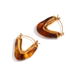 Earrings: Amber Arc Hoops