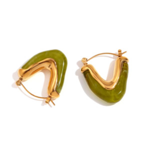 Earrings: Verdant Arc Hoops