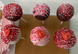 Products: Valentines Cake Pops (6) - Delish Cupcakes