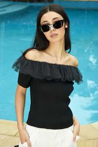 Tops: Stay Tulle Top