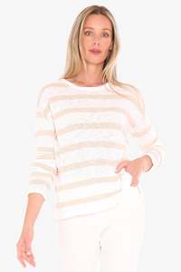 Tops: Stripe Slub Pullover