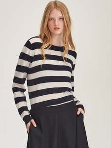 Knitwear: Eleanor Striped Cashmere Sweater