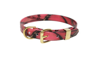 Dog Collars: PINK CAMO BIOTHANE COLLAR