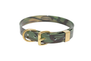 Dog Collars: GREEN CAMO BIOTHANE COLLAR