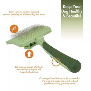 Grooming: Safari Self Cleaning Slicker Brush Large
