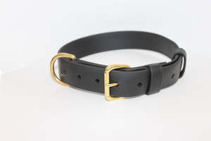 40MM  Wide BLACK BIOTHANE COLLAR