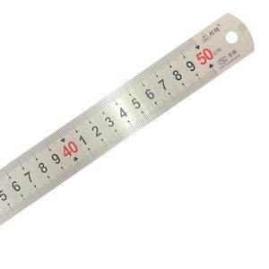 Mathematics: Stainless Steel Ruler 50cm