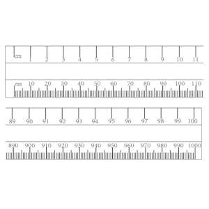 Mathematics: Wooden Metre Ruler - Grooved