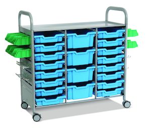 Gratnells Callero STEAM Treble Trolley – 16 Shallow & 4 Deep Trays