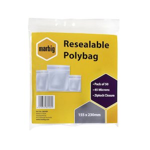 Resealable Plastic Bags 155 X 230 - 50 Pack