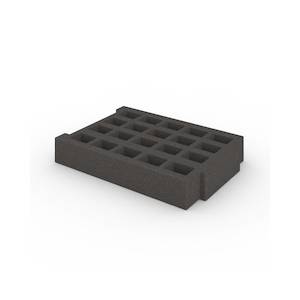 Tray Inserts: Gratnells Foam Insert – 60mm Extra Deep, 20 Safety Glasses Cut-Outs (50 x 40mm, Fits F1 or F2 Tray)