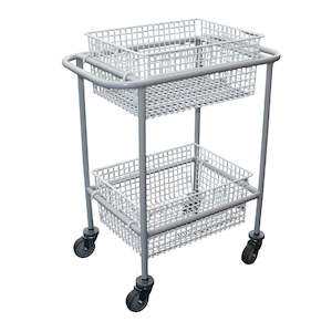 Basket Trolley – 47L with Plastic Coated Baskets