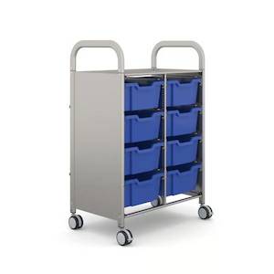 Gratnells Callero Plus Double Trolley – 8 Deep Trays