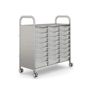 Gratnells Callero Plus Treble Trolley – 24 Shallow Trays