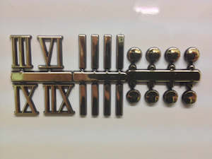 Clock Movements Accessories: Numerals - Roman Dots 13mm Gold