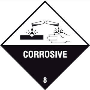 DG Self-Adhesive Label Corrosive 8, 240 x 240mm
