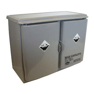 Storage 2: Corrosives Cabinet PVC 140L, 2-Chambers, Under-Bench