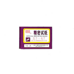 Indicator Paper Narrow Range pH 2.7-4.7 SSS Brand