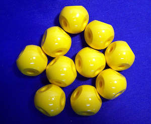 Molecular Models Sulphur 23mm 4 Hole 109 tetra, Pk/10